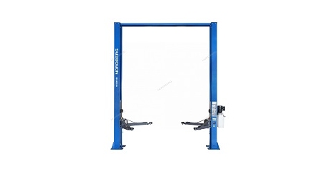 Подъемник двухстоечный NORDBERG N4120H-4B_3+2_220 (4 т, верхняя синхронизация, H=3,6 м, 220 В, синий)