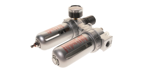 Блок подготовки воздуха JTC JW0889-833 (лубрикатор, осушитель, 3/8", металл. переключ., 215PSI, 2500 л/мин, 125 мл)