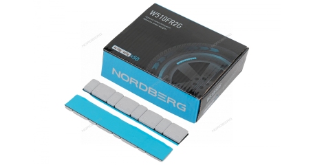 Грузики самоклеящиеся NORDBERG W510FR2G (4х5+4х10 г, Fe закругленные L=12 см, серые, 50 лент)