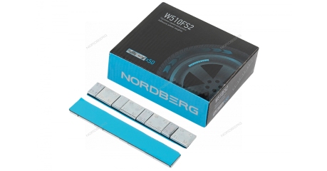 Грузики самоклеящиеся NORDBERG W510FS2 (4х5+4х10 г, Fe квадратные L=12 см, 50 лент)