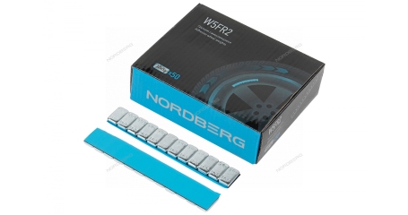Грузики самоклеящиеся NORDBERG W5FR2 (12х5 г, Fe закругленные L=12 см, 50 лент)