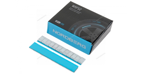 Грузики самоклеящиеся NORDBERG W5FS2 (12х5 г, Fe квадратные, L=12 см, 50 лент)