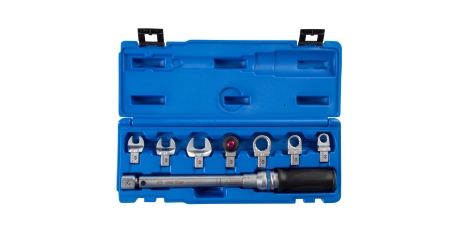 Ключ динамометрический серии FIT" KING TONY 345102D08MR (9х12 мм, с набором насадок 10-17 мм, 4-20 Нм, кейс)"""