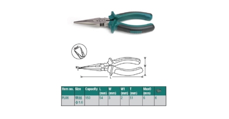 Длинногубцы ROSSVIK PL06 (6")