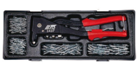 Заклепочник ручной вытяжной с набором заклепок JTC K201Z