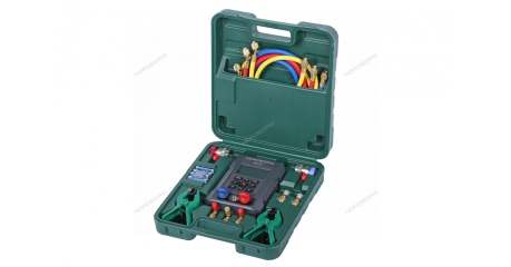 Коллектор манометрический электронный со шлангами и муфтами в кейсе NORDBERG NFG7K