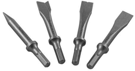 Комплект насадок коротких для пневматического молотка Jonnesway JAZ-3944H (JAH-6832/6833/H, 4 предмета)