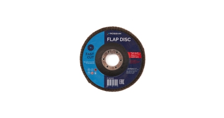 Круг шлифовальный лепестковый ROSSVIK 29_115х22_120 (115x22 мм, 120 Grit. Тип 29, Zr, 80м/с, 12250 об/мин)