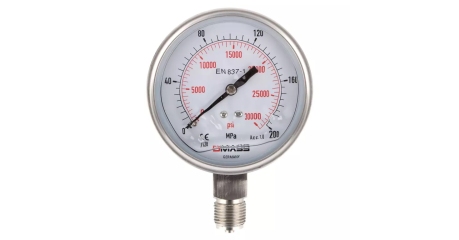 Манометр гидравлический GARWIN PRO 819050-5 (2800 бар, 100 мм, 1/2" BSP)