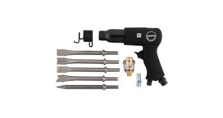 Молоток пневматический в комплекте с зубилами Licota PAH-20002RK (в кейсе, 10 пр., энерг. уд. 7,2 Дж)