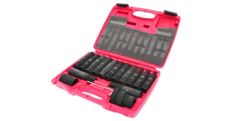 Набор бит ударных JTC J616C (3/4", SPLINE Е18-24, TORX Т60-100, HEX Н17-24, с держат. 3/4", 1", 107 мм, 16 пр.)