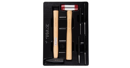 Набор выколоток и керн с молотками KING TONY 9-90106SR02 (ложемент, 6 предметов)