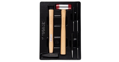 Набор выколоток и керн с молотками KING TONY 9-90106SR02 (ложемент, 6 предметов)