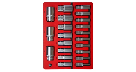 Набор глубоких торцевых головок шестигранные МАСТАК 5-014021 (1/2