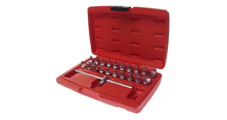 Набор головок для отворачивания масляных пробок JTC JW0896 (21 предмет)