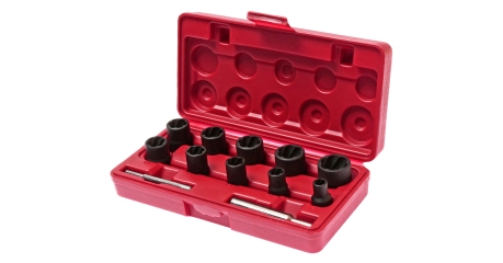 Набор головок для поврежденных болтов и гаек JTC 1321 (8-21 мм, 12 предметов в кейсе)