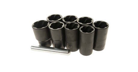 Набор головок для поврежденных болтов JTC 4399S (1/2", 17-24 мм, 9 предметов)