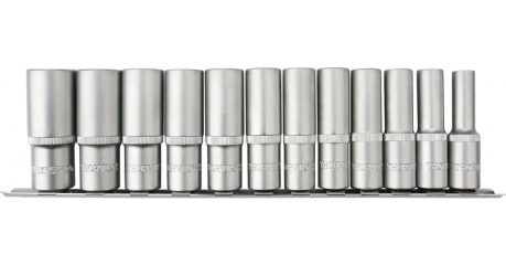 Набор головок торцевых глубоких Thorvik S13S2112SM (1/2"DR на держателе, 10-24 мм, 12 предметов)