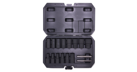 Набор головок торцевых спиральных для поврежденного крепежа Thorvik BESS1216 (1/2DR, 8-27 мм, 16 предметов)