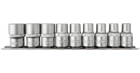 Набор головок торцевых Thorvik S13S139SM (1/2"DR на держателе, внешний TORX®, E10-E24, 9 предметов)