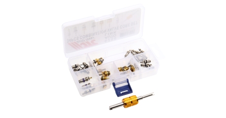 Набор золотников для кондиционера JTC 6250 (R12/R134A, 33 шт., FORD, BMW, CITROEN, HYUNDAI, MERCEDES)