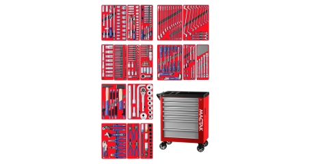 Набор инструментов ЭКСПЕРТ в красной тележке МАСТАК 50-07323R (323 предмета)