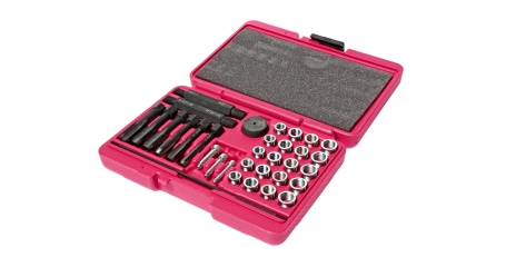 Набор инструментов для восстановления резьбы под свечи накаливания JTC 4053 (33 предмета в кейсе)