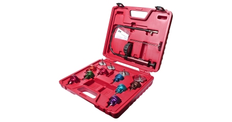 Набор инструментов для тестирования герметичности системы охлаждения JTC 1005 (14 предметов в кейсе)