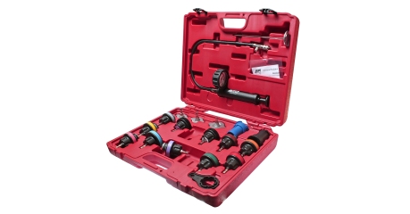 Набор инструментов для тестирования герметичности системы охлаждения JTC 1528 (19 предметов в кейсе)