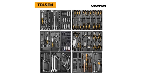Набор инструментов "CHAMPION" для тележки TOLSEN TT85416-239 (18 ложементов, 239 предметов)