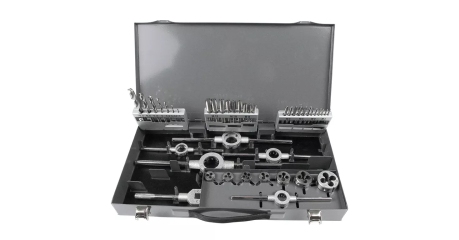 Набор метчиков и плашек GARWIN INDUSTRIAL GM-TCS44 (М3-12, HSS, DIN352, 44 предмета)