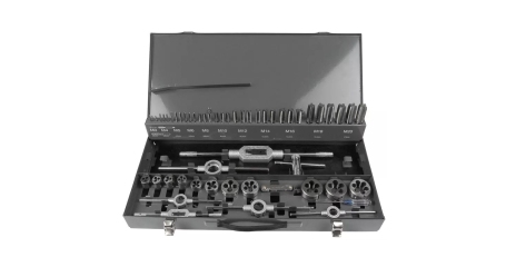 Набор метчиков и плашек GARWIN INDUSTRIAL GM-TCS55 (М3-20, HSS, DIN352, 55 предметов)