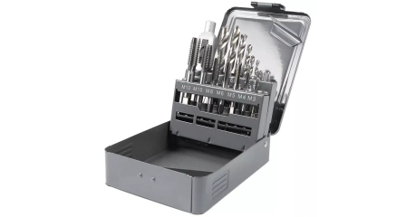 Набор метчиков GARWIN INDUSTRIAL GM-TMS15 (М3-12, HSS, DIN352, 15 предметов)