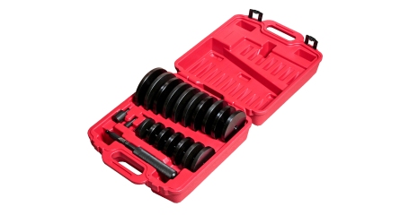 Набор оправок для выпрессовки подшипников, втулок, сальников JTC 4855 (70-150 мм, 21 предмет в кейсе)