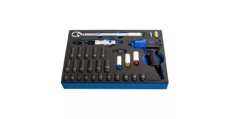 Набор пневмоинструмента с композитным гайковертом GARWIN PRO 646510 (31 пр. в ложементе EVA)