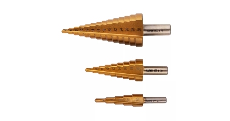 Набор ступенчатых сверл GARWIN INDUSTRIAL 102550-4-12*4-30 (4-12, 4-20, 4-30 мм, HSS, TiN)