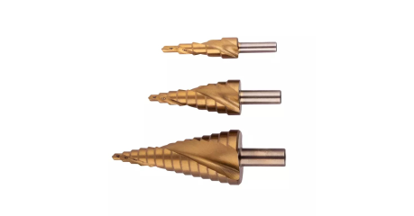 Набор ступенчатых сверл GARWIN INDUSTRIAL 102570-4-12*4-30 (4-12, 4-20, 4-30 мм, HSS, TiN, со спиральной канавкой)