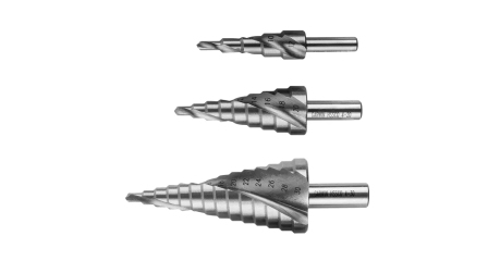 Набор ступенчатых сверл GARWIN INDUSTRIAL 102580-4-12*4-30 (4-12, 4-20, 4-30 мм, HSS-Co5, со спиральной канавкой)