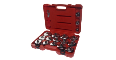 Набор съемников фильтра масляного чашка" JTC 4572 (18 предметов, в кейсе)"""