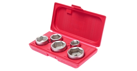 Набор съемников фильтра масляного чашка" JTC 4665 (5 предметов в кейсе)"""