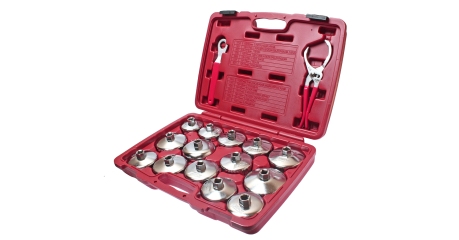 Набор съемников фильтра масляного "чашка" JTC 4666 (16 предметов в кейсе)