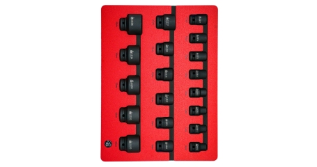 Набор ударных торцевых головок шестигранных МАСТАК 5-054019 (1/2