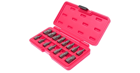 Набор экстракторов JTC 4639 (1/8"-1/2", 3-14 мм, 15 предметов в кейсе)