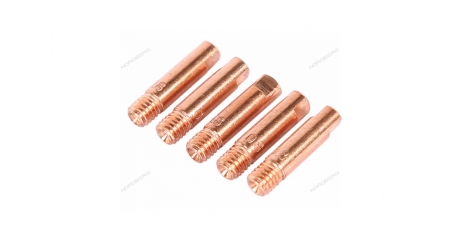 Наконечник сварочный для горелки MIG/MAG E-CU NORDBERG WMI-N08 (M6x25, 0,8 мм, 5 шт.)