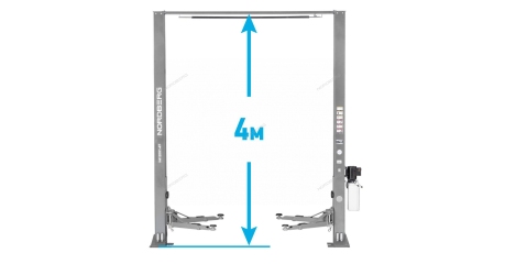 Подъемник двухстоечный Nordberg N4120H1E (4 т, верхняя синхронизация, с электростопорами, H=4 м, 380 В)