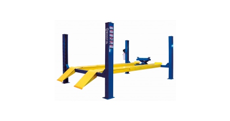 Подъемник четырехстоечный ROSSVIK V4-4.5 (ручная траверса 2 т, без поворотных кругов, синий RAL5015)