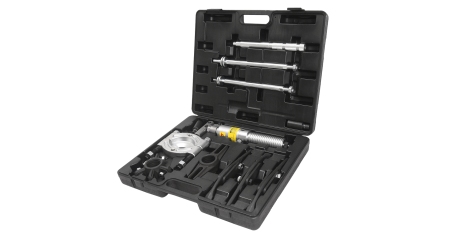 Съемник гидравлический JTC PM420 (4 т, длина 185/250, ширина 75/55-255/110, поршень 60 мм, масса 11 кг в кейсе)