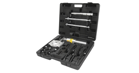 Съемник гидравлический JTC PM420 (4 т, длина 185/250, ширина 75/55-255/110, поршень 60 мм, масса 11 кг в кейсе)