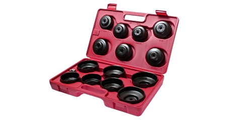 Съемник фильтров масляных JTC JW0001 (14 предметов, чашка в кейсе)