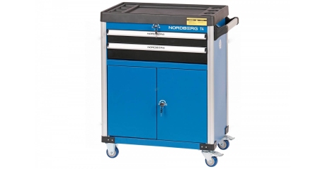 Тележка инструментальная NORDBERG T4 (2 выдвижных ящика, 2 полки с дверцами)